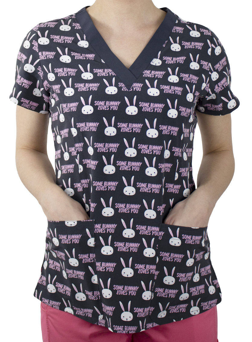 Maevn Prints Womens V-Neck Print Top-Maevn