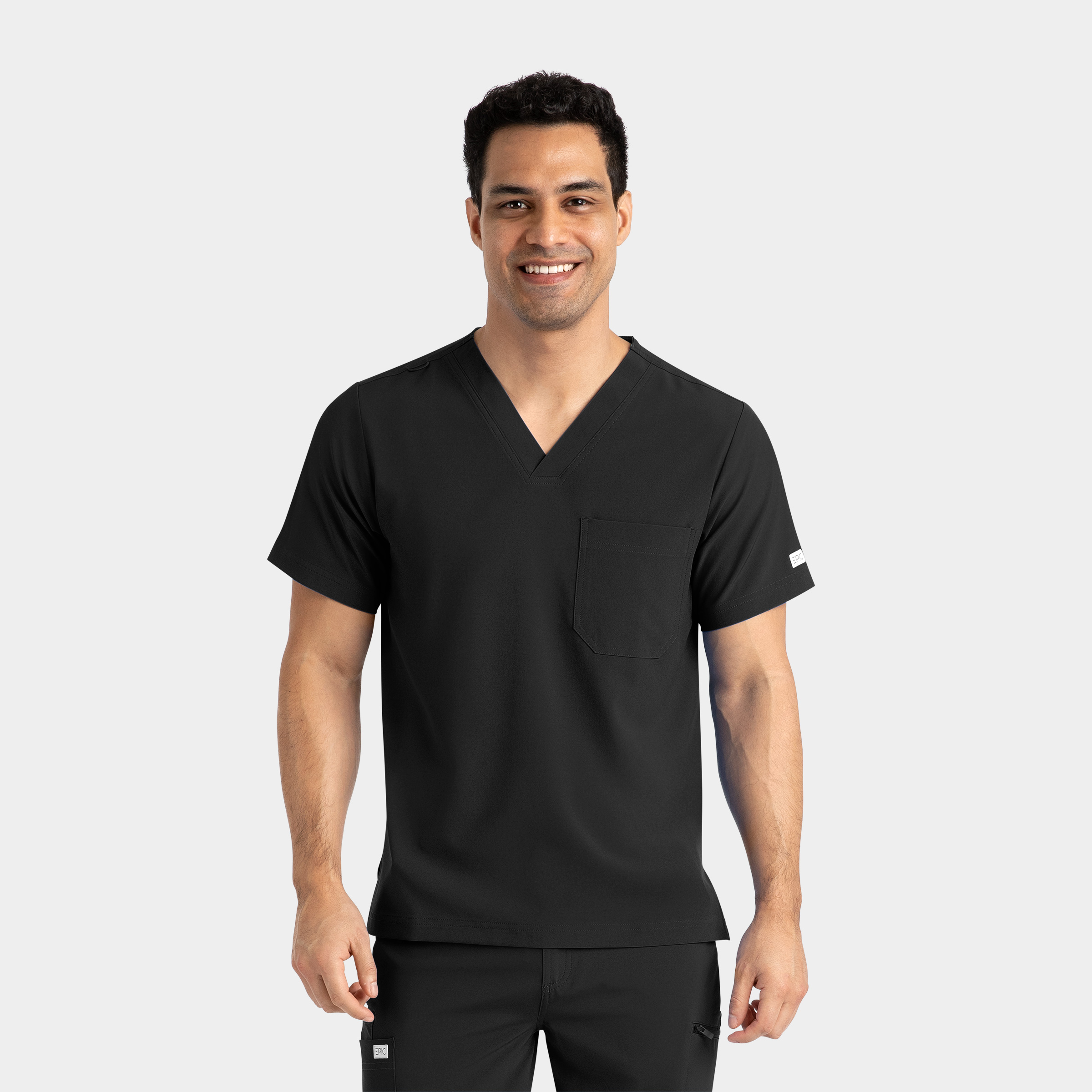 Men‘s Tuckable V-Neck 1-Pocket Top-IRG Scrubs