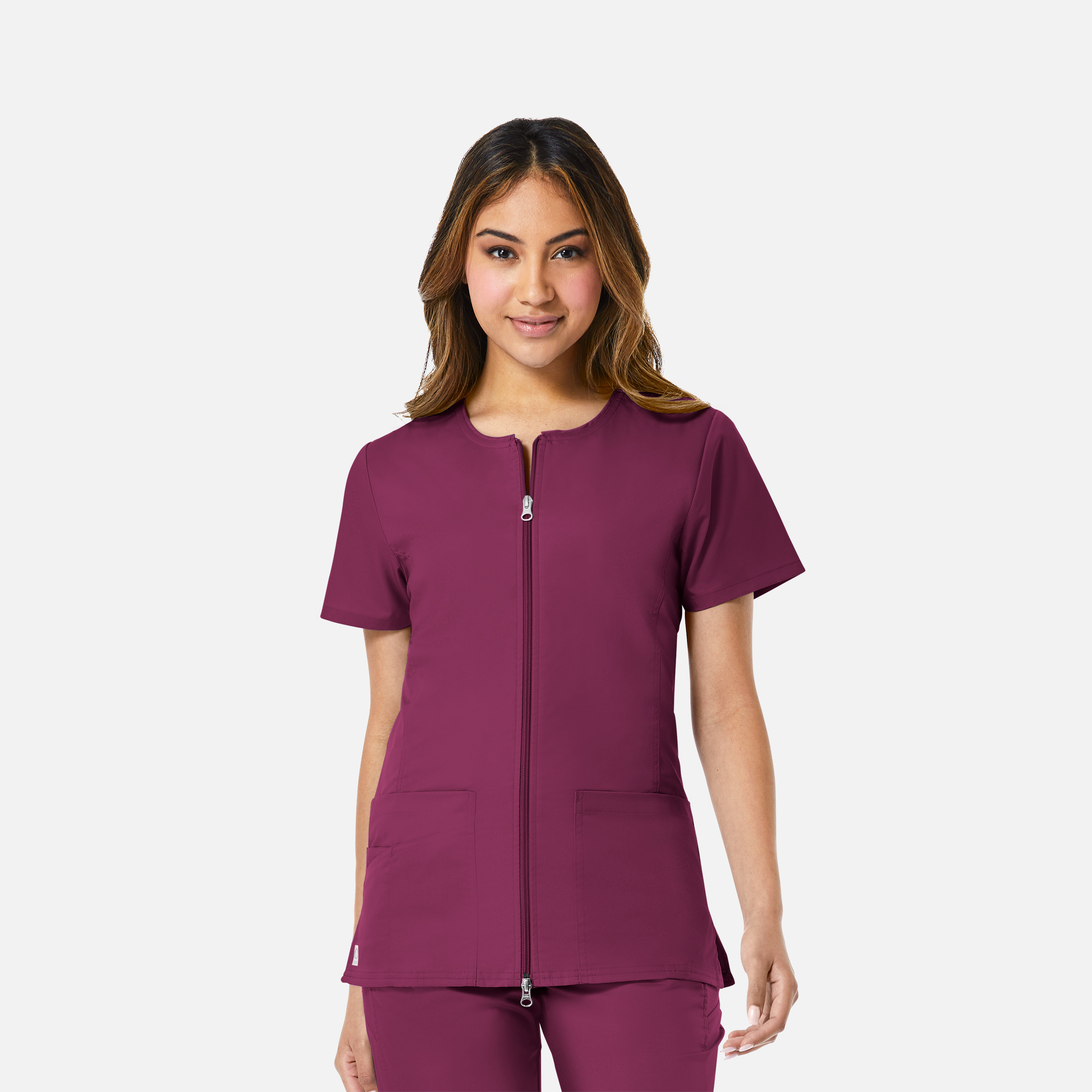 Womens Jacket Maroon Scrub Jacket Women's Modern Scrub Jacket Wine